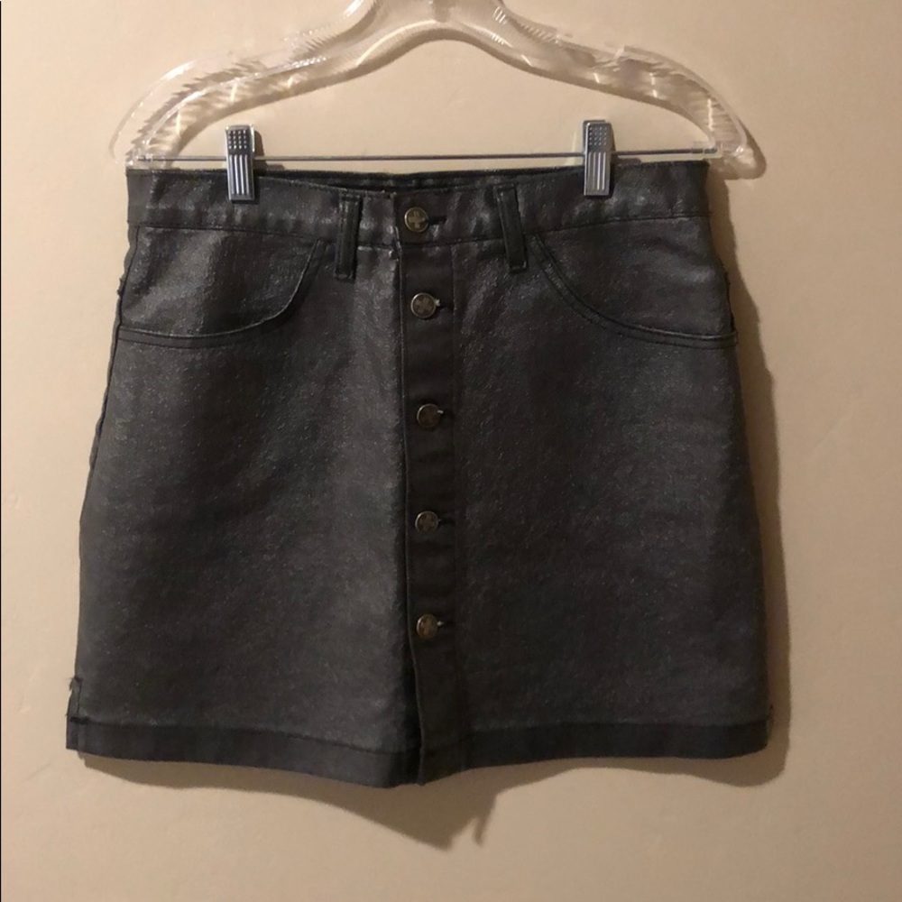 Dr. Marten Metallic Coated Mini Skirt